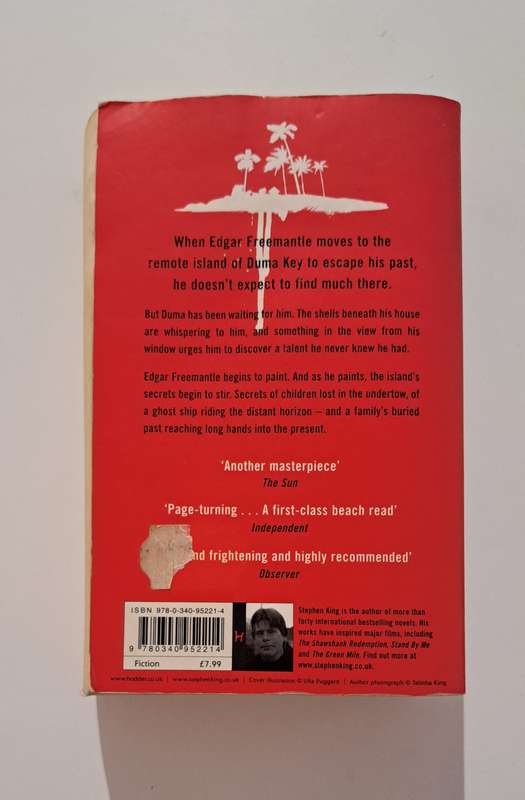 Duma Key By Stephen King horror thriller fantasy mystery supernatural paranormal suspense novel
