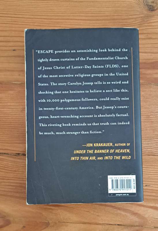 Escape By Carolyn Jessop book memoir biography religion cults polygamy crime true story