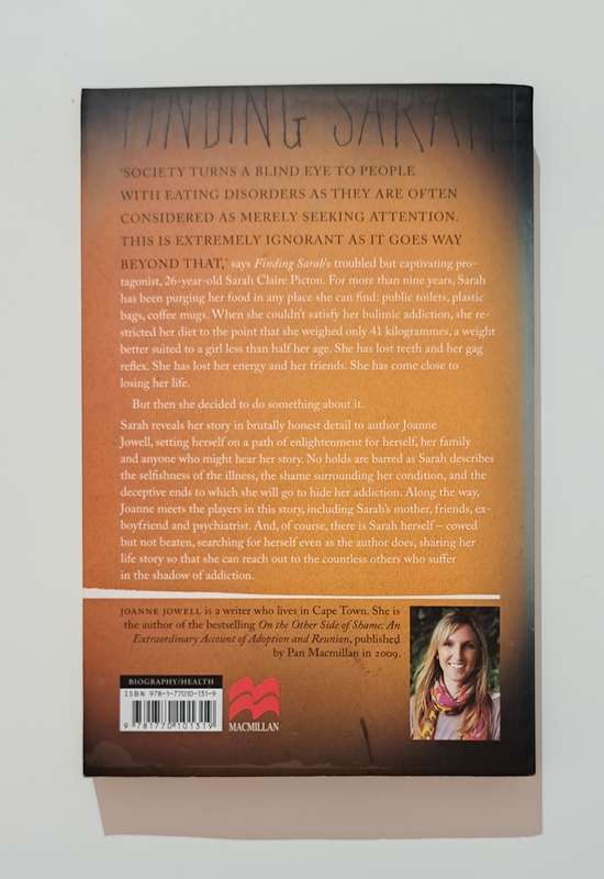 Finding Sarah A True Story Of Living With Bulimia Joanne Jowell health wellbeing self help biography