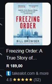 Freezing Order By Bill Browder nonfiction politics Russia true crime biography business history