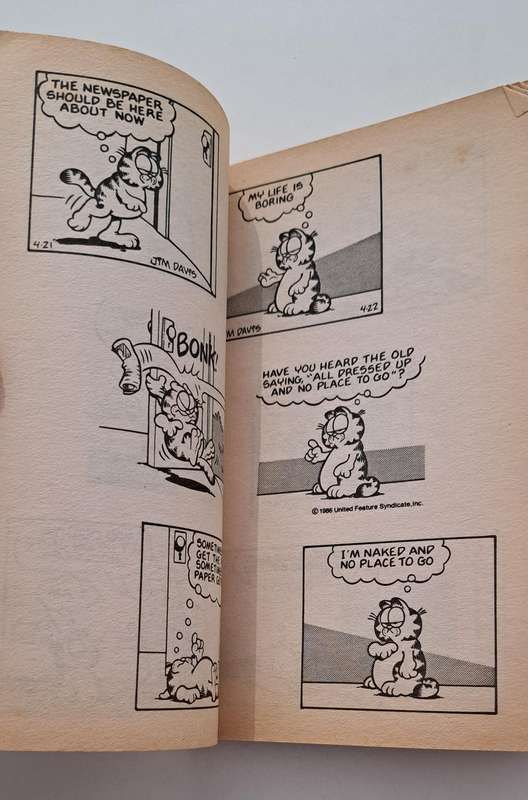 Garfield In The Pink By Jim Davis 1987 cartoon comic book strip rare vintage old retro humor comedy