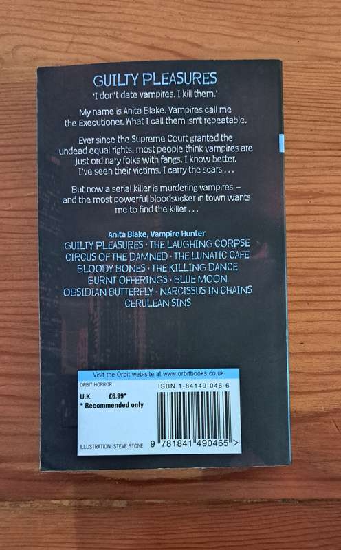 Guilty Pleasures By Laurell K Hamilton vampires love romance murder crime sci-fi fantasy thriller
