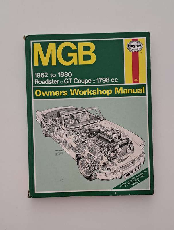 Haynes MGB 1962 to 1980 Owners Workshop repair Manual automotive sports cars vintage old rare