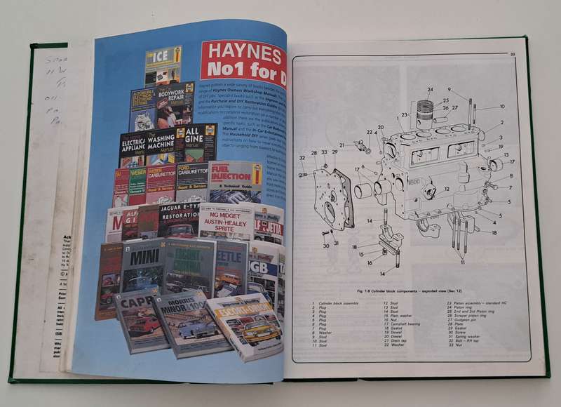 Haynes MGB 1962 to 1980 Owners Workshop repair Manual automotive sports cars vintage old rare