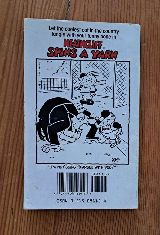 Heathcliff Spins A Yarn By George Gately 1987 comic book vintage old garfield cats funny humor