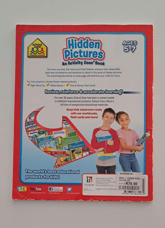 Hidden Pictures Activity Zone book kids children early learning school picture books puzzle