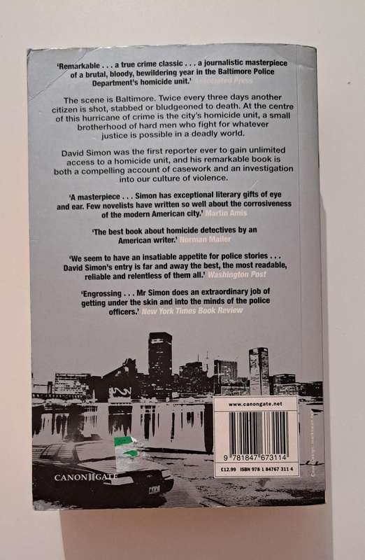 Homicide A Year On The Killing Street By David Simon true crime history mystery biography politics n