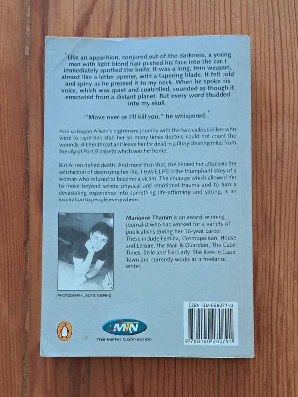 I Have Life Alison's Journey By Marianne Thamm true crime story biography South Africa feminism memo