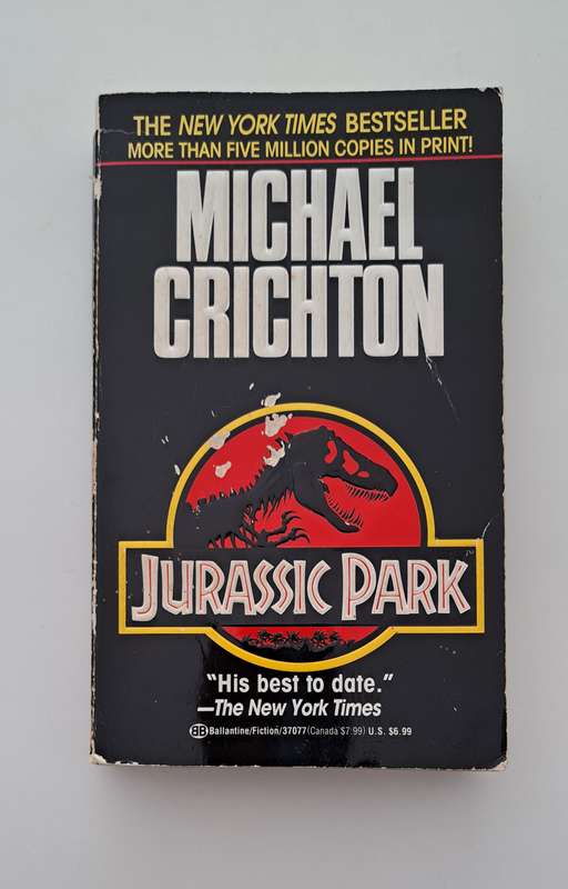Jurassic Park By Michael Crichton (1993) classic thriller mystery film movie sci-fi horror dinosaurs
