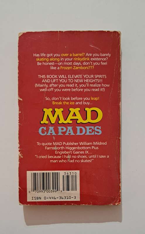 Mad Magazine Capades (1992) paperback book cartoon comic graphic novel vintage rare old collectable