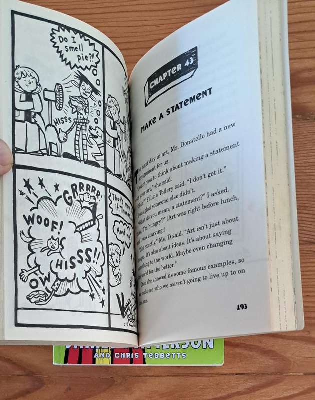 2x middle Schools books by James Patterson graphic novel same as dork diaries diary of a wimpy kid
