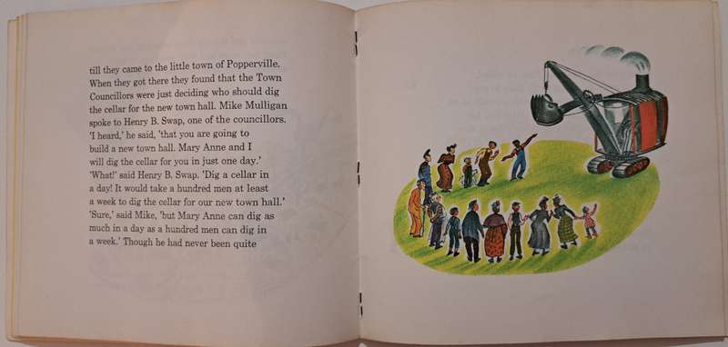 Mike Mulligan & His Steam Shovel Virginia Burton kids children picture *****SOLD****