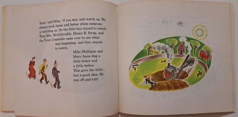 Mike Mulligan & His Steam Shovel Virginia Burton kids children picture *****SOLD****