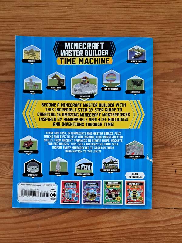 Minecraft Master Builder Time Machine gamer kids teen children gaming games programming pc console