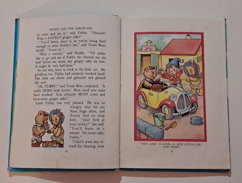 Noddy And The Aeroplane By Enid Blyton kids children's classic bedtime story book collectors item