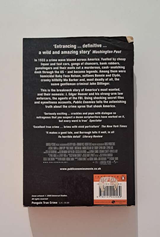 Public Enemies By Bryan Burrough true crime FBI biography history film movie mystery law entertainme