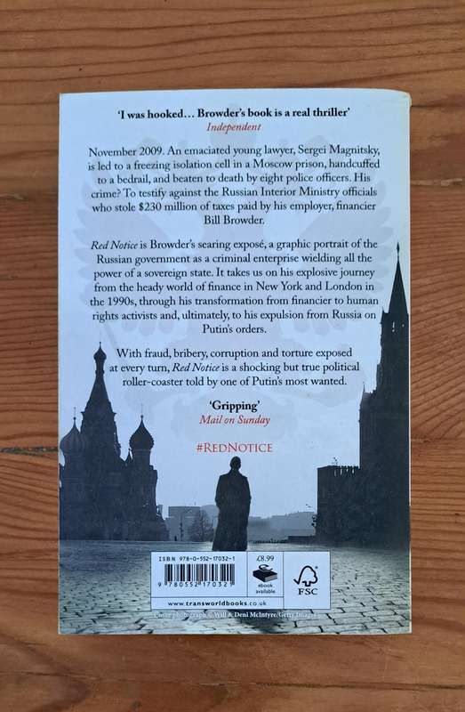 Red Notice How I Became Putin's No1 Enemy By Bill Browder history politics biography business true c