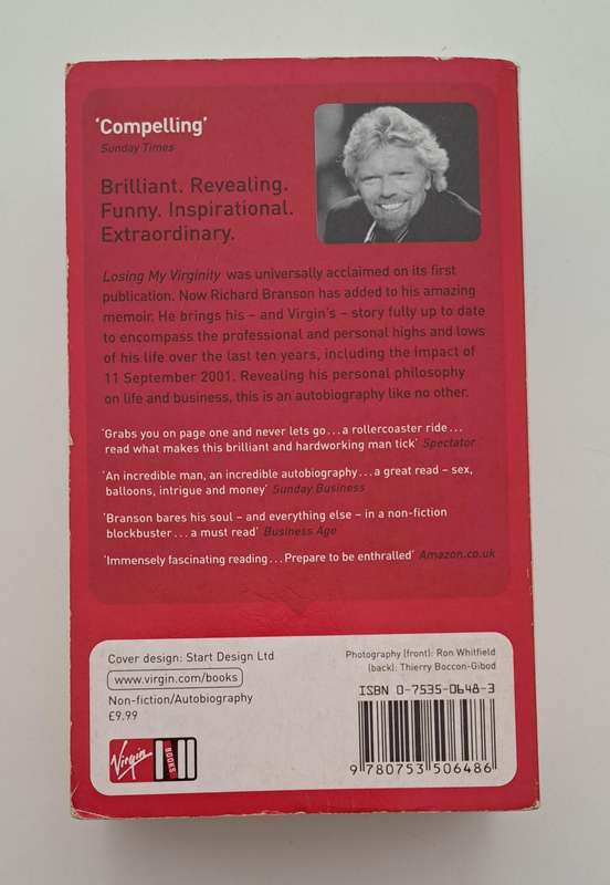 Losing My Virginity The Autobiography Richard Branson business finance self help memoir management