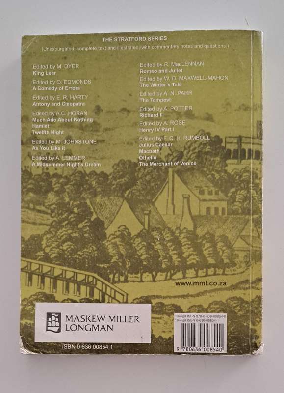Romeo And Juliet By William Shakespeare Stratford Series school poetry play classic