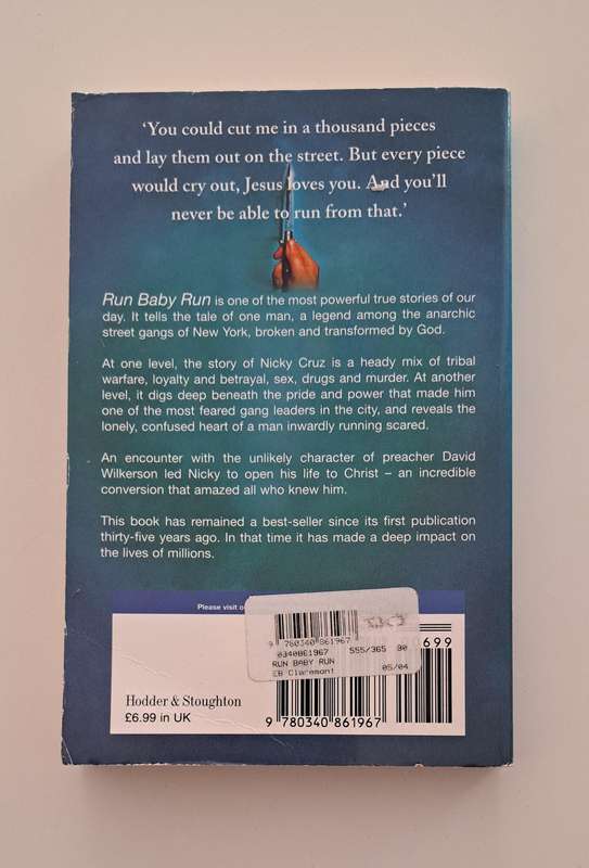 Run Baby Run By Nicky Cruz Christian biography memoir true crime story religion nonfiction