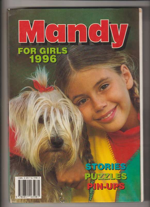 Mandy for girls 1996 Annual - comic cartoon book for girls children kids
