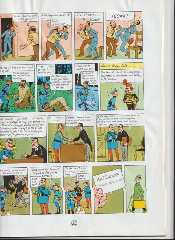 The Adventures Of TinTin The Broken Ear by Herge Cartoon comic book collectable graphic novel