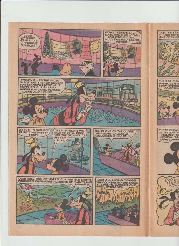 Epcon centre & Walt Disney Mickey and Goofy Explore The Universe of Energy, 1985 rare & vintage