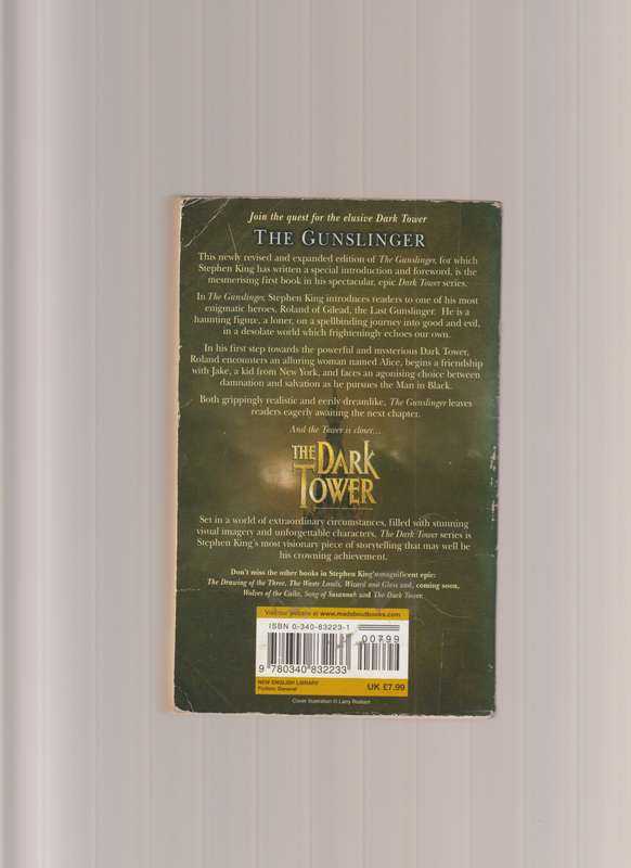 The Dark Tower The Gunslinger Stephen King book fantasy fiction horror sci-fi thriller