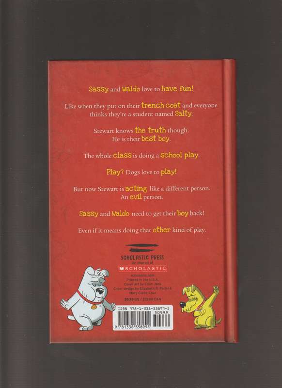 Two Dogs In A Trench Coat Enter Stage left By Julie Falatko graphic novel kids children humor fantas