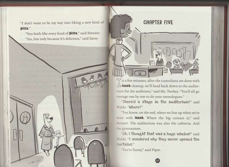 Two Dogs In A Trench Coat Enter Stage left By Julie Falatko graphic novel kids children humor fantas