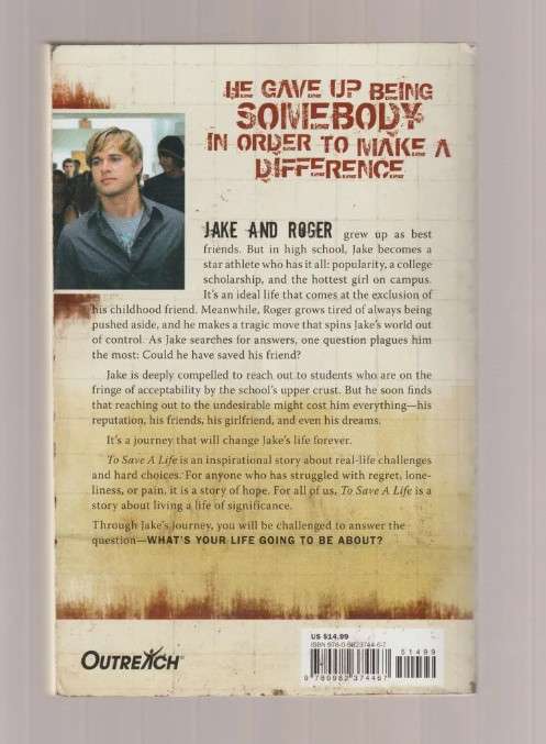 To Save A life By Jim & Rachel Britts book Christian romance metal health faith love movie film