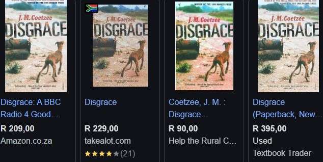 Disgrace By J M Coetzee fiction South Africa literature novel classic romantic poetry chic lit love