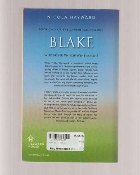 Blake By Nicola Hayward book crime murder thriller fiction love romance investigation chic teen lit