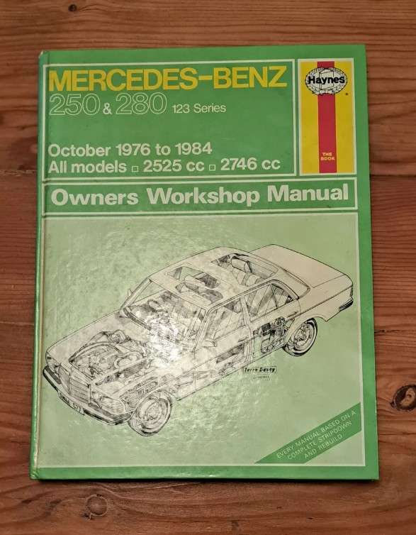 Haynes Owners Workshop repair Manual Mercedes-Benz 1976 to 1984 cars sedan motor car