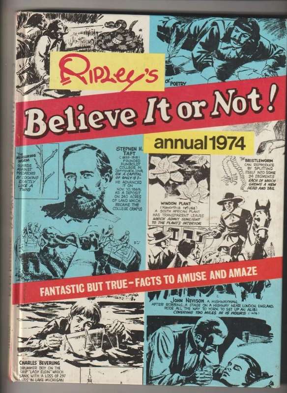 Ripley's Believe it or not cartoon comic book annual 1974 old rare vintage collectable