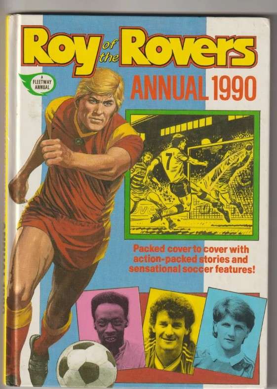 Fleetway print Roy of The Rovers comic book Annual 1990 retro old vintage collectable