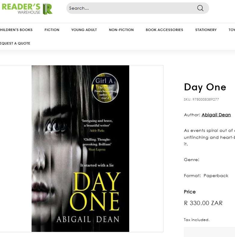Day One By Abigail Dean thriller fiction mystery crime contemporary suspense