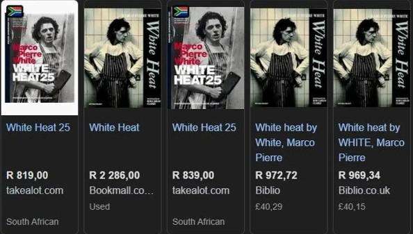 White Heat Marco Pierre White cookbook cooking chefs Gordon Ramsay famous tv rare collectable