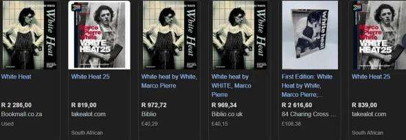 White Heat Marco Pierre White cookbook cooking chefs Gordon Ramsay famous tv rare collectable