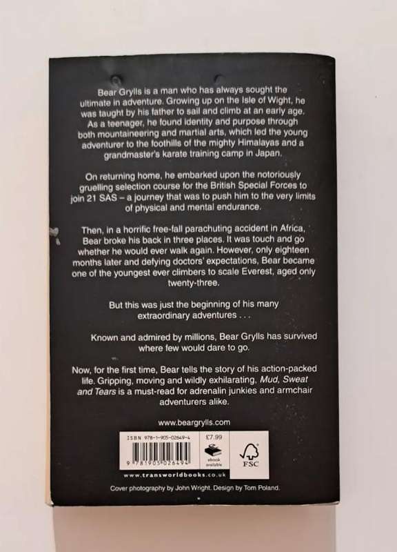 Bear Grylls Mud Sweat & Tears TV show biography memoir adventure survival travel sports self help