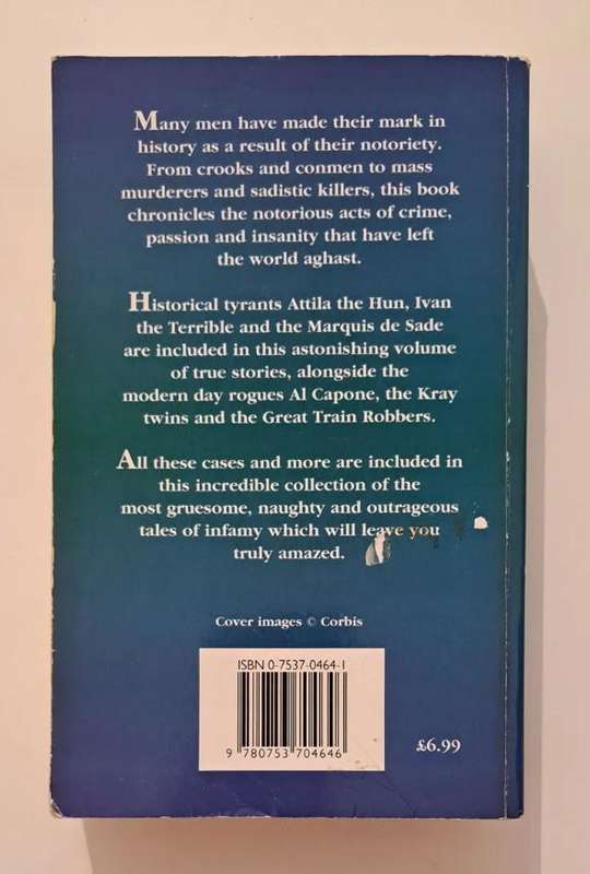 The World's Most Notorious Men printed by Chancellor Press true crime history business Tyrants mafia