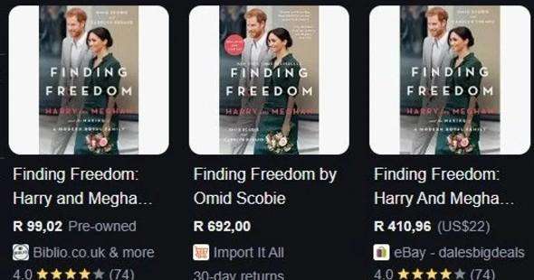Finding Freedom Harry & Megham By Omid Scobie royal family celeb prince biography romance politics