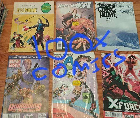 100 comics mixed Marvel, DC, Dark Horse, Image, Hamilton etc