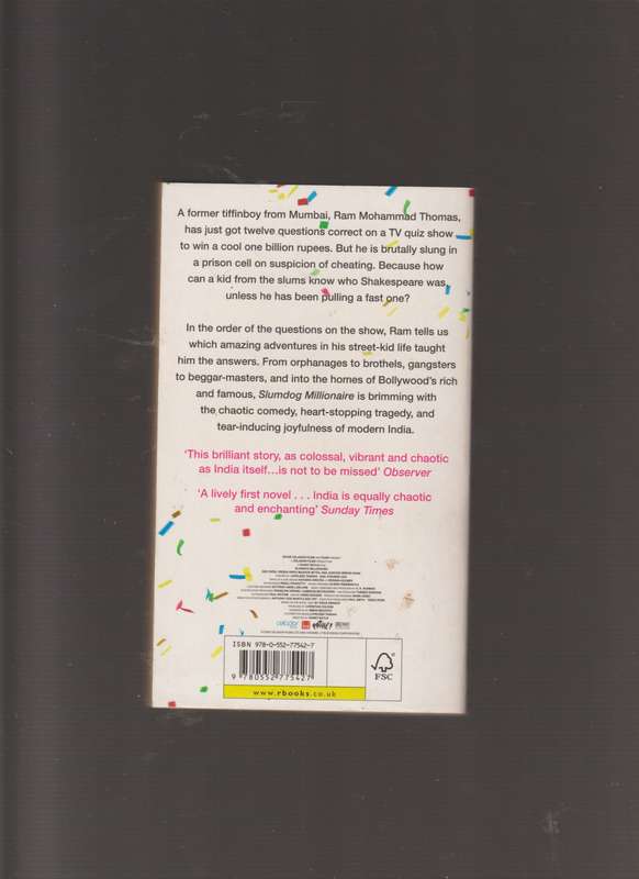Slumdog Millionaire By Vikas Swarup love romance India Novel adventure adult TV Show Bollywood