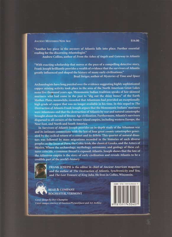 Survivors Of Atlantis By Frank Joseph nonfiction history civilization Archaeologists natural disaste