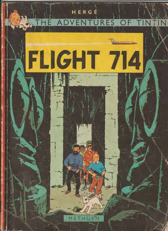 The Adventures Of TinTin by Herge Flight 714 cartoon comic book collectable