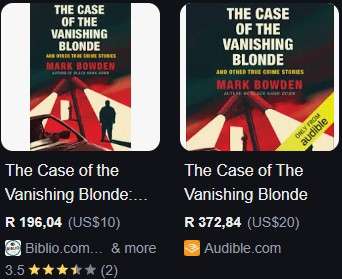 The Case Of The Vanishing Blonde & Other True Crime Stories By Mark Bowden mystery history