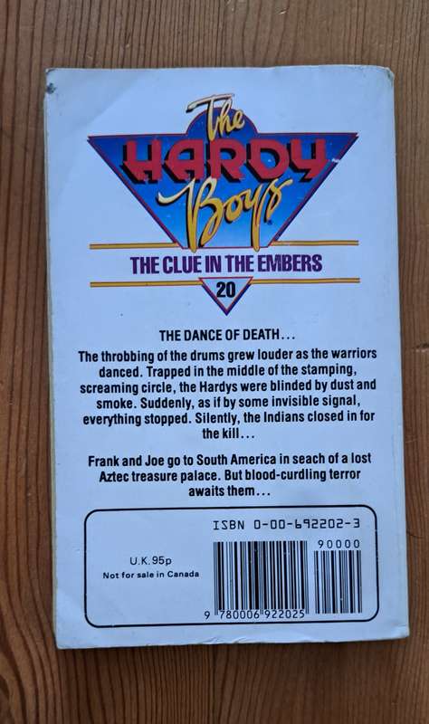 The Hardy Boys The Clue In The Embers teen fiction mystery adventure action classics thriller spy