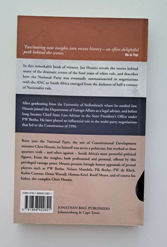 The Inner Circle Jan Heunis politics history South Africa PW Botha Pik FW de Klerk ANC National Part