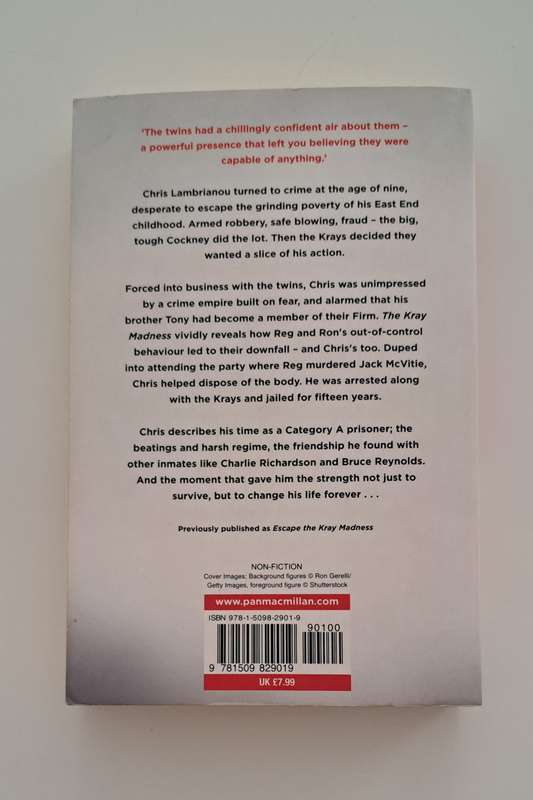 The Kray Madness Chris Lambrianou true crime gangs mafia gangster London England